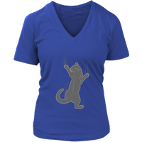 Cat T-Shirt - Climbing Cat Shirt - Fun Cat Tee Shirt - Womens Plus Size Up To 4X