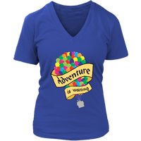 Adventure Is Waiting Tshirt - Hot Air Balloon Travel Tee - Womens Plus Size Up To 4X