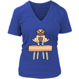 Funny Pommel Horse Dog Gymnast Tshirt - Gymnastics Tee - Womens Plus Size Up To 4X