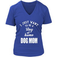 Dog Mom T-Shirt - Love Dogs Puppy Tshirt - Stay At Home -  Womens Plus Size Up To 4X