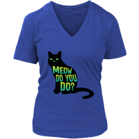 Friendly Black Cat Tshirt - Meow Cute Kitten T-Shirt - Womens Plus Size Up To 4X