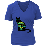 Friendly Black Cat Tshirt - Meow Cute Kitten T-Shirt - Womens Plus Size Up To 4X