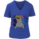 Funny Catnip Plant in Space Tshirt - Cute Cat Nip T-Shirt - Womens Plus Size Up To 4X