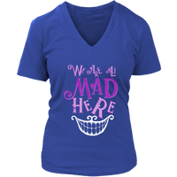 Cheshire Cat Tee - All Mad Here Wonderland T-Shirt - Womens Plus Size Up To 4X