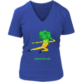 Funny Broccoli Vegetable Pun Tshirt - Kung Fu Veggie Jokes - Womens Plus Size Up To 4X