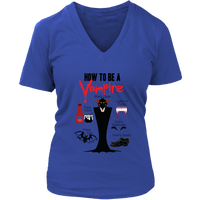 How To Be A Vampire T-Shirt - Halloween Costume Tee -  Womens Plus Size up to 4X