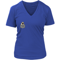 Pug Pocket T-Shirt - Dog Tee Shirt - Pug Puppy Tshirt - Womens Plus Size Up To 4X