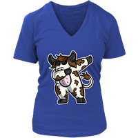 Dab Dance Pose Cow Tshirt - Funny Dairy Farmer T-Shirt - Womens Plus Size Up To 4X