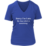 Funny Late Excuse T Shirt Tardy Dirty Dog T-Shirt - Womens Plus Size Up To 4X