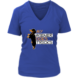 My Wiener Does Tricks Shirt - Weiner Dog T-Shirt - Graphic T - Womens Plus Size Up To 4X