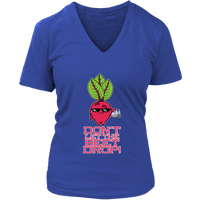 Funny Veggie Food Pun Tshirt - Beet Beat Drop DJ Joke - Womens Plus Size Up To 4X