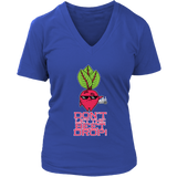 Funny Veggie Food Pun Tshirt - Beet Beat Drop DJ Joke - Womens Plus Size Up To 4X