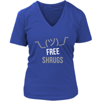 Free Shrugs Tshirt - Shrugging Stick Man Novelty T-Shirt - Womens Plus Size Up To 4X