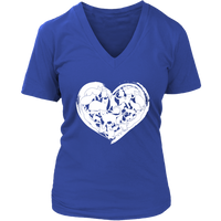 Cute Cat Love Tshirt - Cats Lover Heart Tee - Womens Plus Size Up To 4X