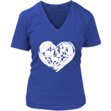 Cute Cat Love Tshirt - Cats Lover Heart Tee - Womens Plus Size Up To 4X