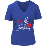 Kiss Me It's My Birthday T-Shirt - Couple Shirt - Bday Tees - Womens Plus Size Up To 4X