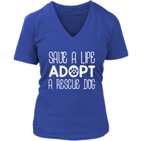 Adopt A Dog T-Shirt - Dog Lover's T Shirt - Womens Plus Size Up To 4X