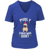 Pugly Ugly Pug Dog Tshirt - Christmas Doggy T-Shirt - Womens Plus Size Up To 4X