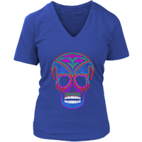 Mexican Skull Halloween Tshirt - Day of the Dead Celebration - Womens Plus Size up to 4X