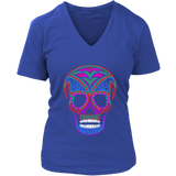 Mexican Skull Halloween Tshirt - Day of the Dead Celebration - Womens Plus Size up to 4X