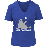 Seal of Approval Funny Graphic Shirt - Marine Animal Tees - Womens Plus Size Up To 4X