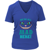 We're All Mad Here Smiling Cat T-Shirt - Cheshire Cats - Womens Plus Size Up To 4X