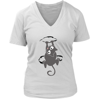 Hanging Cat T-Shirt - Climbing Clinging Kitty Tee Shirt - Womens Plus Size up to 4X