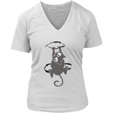 Hanging Cat T-Shirt - Climbing Clinging Kitty Tee Shirt - Womens Plus Size up to 4X