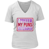 I Prefer My Puns Intended T-Shirt - Funny Shirt - Novelty T - Womens Plus Size Up To 4X