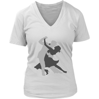 Ballroom Dancing Silhouette Tshirt - Competitive Dance Sport - Womens Plus Size Up To 4X