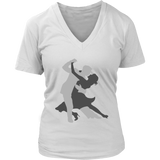 Ballroom Dancing Silhouette Tshirt - Competitive Dance Sport - Womens Plus Size Up To 4X