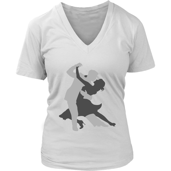 Ballroom Dancing Silhouette Tshirt - Competitive Dance Sport - Womens Plus Size Up To 4X