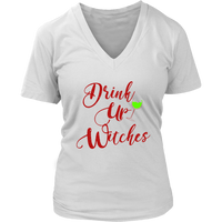 Drinking Witches Halloween Tshirt - Wine Drinker T-Shirt - Womens Plus Size up to 4X