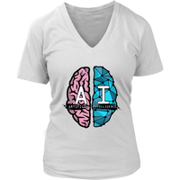 AI Brain Science Tshirt - Artificial Intelligence T-Shirt - Womens Plus Size Up To 4X