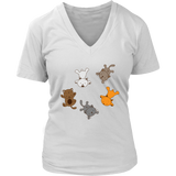 Falling Cat T-shirt - Funny Cute Kittens Tee - Cat Mom Shirt - Womens Plus Size Up To 4X