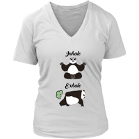 Inhale Exhale T-Shirt - Farting Panda T Shirt - Yoga Tee - Womens Plus Size up to 4X