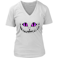 Halloween Cheshire Cat T-Shirt - Grinning Smile Tee - Womens Plus Size Up To 4X