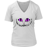 Halloween Cheshire Cat T-Shirt - Grinning Smile Tee - Womens Plus Size Up To 4X