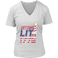 4th of July T-Shirt - Fireworks T - Independence Day Tee - Womens Plus Size Up To 4X