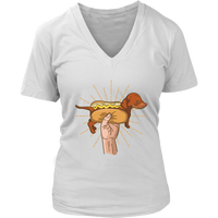 My Wiener Does Tricks Shirt - Weiner Dog T-Shirt - Graphic T - Womens Plus Size Up To 4X