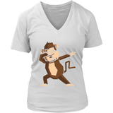 Dabbing Monkey T-Shirt - Funny Ape Dab T Shirt - Womens Plus Size up to 4X