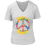 Peace Sign and Love Tshirt - Groovy 60s 70s Retro Tee - Womens Plus Size up to 4X