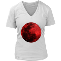 Blood Moon T-Shirt - Space Tshirt - Graphic Realistic Tee - Womens Plus Size up to 4X