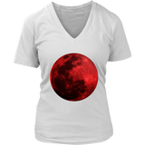 Blood Moon T-Shirt - Space Tshirt - Graphic Realistic Tee - Womens Plus Size up to 4X