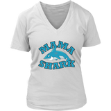 Womens Mama Shark T-Shirt - Cute Shark Mommy T - Mother's Day Tee - Womens Plus Size Up To 4X