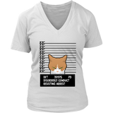 Funny Bad Cats Tee - Police Wanted Cat T-Shirt - Detroit - Womens Plus Size up to 4X