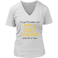 Apple Cider Vinegar Lover T Shirt - Cure for Everything Tee - Womens Plus Size Up To 4X