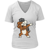 Dabbing Dog T-Shirt - Funny School Kid Dab T Shirt - Womens Plus Size up to 4X