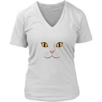 Cute Kitty Cat T-Shirt - Cat Face Tshirt - Pussy Cat Shirt - Womens Plus Size up to 4X