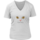 Cute Kitty Cat T-Shirt - Cat Face Tshirt - Pussy Cat Shirt - Womens Plus Size up to 4X